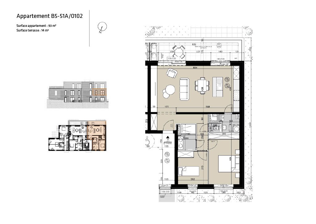 Apartment for sale in Mont-Saint-Guibert with 2 bedrooms - photo 1