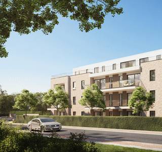 Appartement op de eerste verdieping in het mooie DOMEIN BEVERHOF gelegen tussen Roeselare en Beveren, in een afgesloten groen aangelegd domein waar het rustig toeven is. Daarenboven worden de appartement hoogwaardig en stijlvol afgewerkt.<br /><br />Indeling:<br />inkomhal, toilet, woonkamer met aansluitend een west-georiënteerd terras + een oost gelegen terras aan slaapkamers (totaal 24m²), open modern en volledig uitgeruste keuken, wasplaats/berging, 2 slaapkamers met en suite badkamer met ligbad of inloopdouche en dubbel lavabomeubel en een afzonderlijke douchekamer. <br />Kelderberging is inbegrepen in de prijs.<br />Ondergrondse privatief afgesloten ruime garages worden afzonderlijk aangekocht.<br /><br />Dit appartement wordt volledig instapklaar afgewerkt met extra upgrade in keuken, sanitair