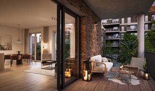 App. B2.1.2: Dit nieuwbouwappartement op het eerste verdiep heeft 2 slaapkamers, een terras van +/- 13 m² en een oppervlakte van +/- 95 m². Dit lichtrijk appartement is gelegen in het hart van Roeselare. Het Laere be-vindt zich op wandelafstand van alle dagelijkse voorzieningen, winkels en restaurants. Met de fiets breng je je kinderen in enkele minuten naar de crèche of één van de drie scholen die zich in de buurt bevinden. Dit alles vanuit de groene oase van het Noordhofpark. Geïnteresseerd in een duurzaam en kwalitatief nieuwbouwap-partement met een ruim terras en zicht op het groen? Dan moet je in Het Laere zijn. <br /><br />Interesse of vragen? Meer info op matexi.be/hetlaere of contacteer vrijblijvend onze sales consultant op 051 28 03 70.