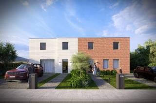 Deze nieuw te bouwen woning ligt op een toplocatie in centrum van Opvelp, vlakbij uitvalswegen, openbaar vervoer, een school en kinderopvang. <br /><br />De werken starten kortelings dus op dit moment kunnen er nog bepaalde aanpassingen gebeuren naar wens van de klant, maar standaard wordt er al een hoogwaardige afwerking voorzien. <br /><br />Indeling:<br />Ruime inkomhal met vestiaire en apart bezoekerstoilet. Zeer grote zit- en eetruimte met aansluitend een half-open leefkeuken die zicht geeft op de tuin en het terras, waarvan een deel overdekt is. Naast de keuken bevindt zich een handige keukenberging. Verder vinden we op het gelijkvloers nog een technische berging en de traphal naar de eerste verdieping.<br />Op de eerste verdieping vinden we een ruime nachthal, een zeer volumineuze master bedroom met en-suite badkamer waar je zowel over een bad als een douche beschikt. Verder nog 3 mooie slaapkamers met voldoende ruimte voor bed, bureau en kast. Als laatste nog een extra badkamer met douche en een aparte WC. <br /><br />Op energetisch vlak scoort deze woning boven alle standaarden: lucht-water warmtepomp, vloerverwarming, zonnepanelen, ventilatiesysteem D en regenwaterrecuperatie. De woning behaalt minstens E-peil 0 of lager en is daarmee niet alleen toekomstgericht, maar zorgt tevens voor lage verbruikskosten.<br /><br />De woning wordt gebouwd door Nextum, een kwalitatieve en lokale bouwpartner uit Leuven met een trackrecord in de regio.<br /><br />Contacteer lars@polares.eu voor de plannen en het lastenboek.