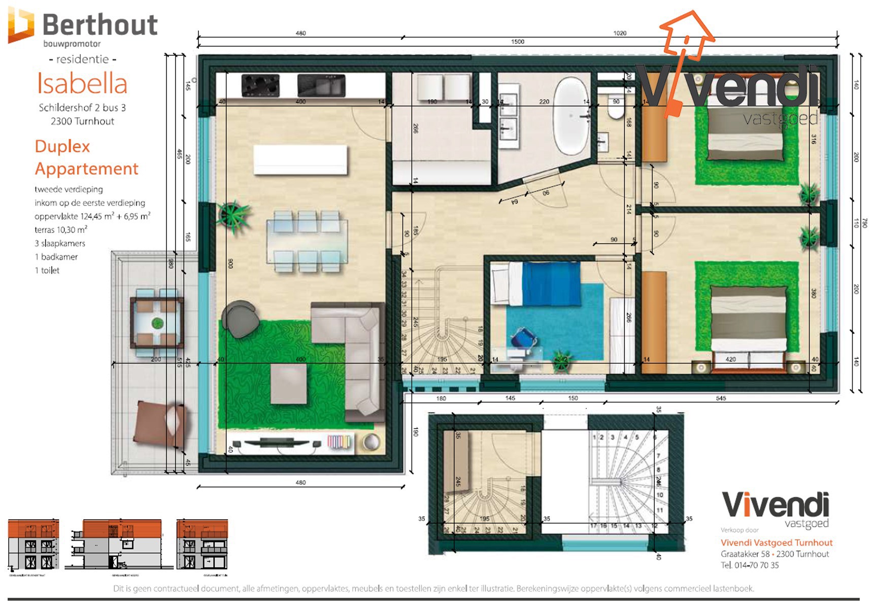 3 slaapkamer appartement inclusief parking en berging! - foto 3