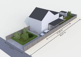 Goed gelegen bouwgrond (HOB) op 3a99.30ca in een rustige doodlopende straat in Mol Sluis.Huisnummer 22 in de St.-Bernardusstraat.De 3D weergave is...