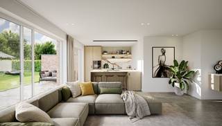 Deze charmante landelijke nieuwbouwwoning is gelegen vlakbij het centrum van Maldegem. De tuin is oostelijk georiënteerd en kijkt op de nieuw aangelegde groenzone. De woning geniet van een optimale woningindeling met op het gelijkvloers een inpandige garage, een inkomhal met gastentoilet en een lichtrijke leefruimte met open keuken. Op de eerste verdieping bevinden zich 3 slaapkamers, een apart toilet en een badkamer met bad + inloopdouche. De praktische zolder is toegankelijk met een uitschuifbare zoldertrap. Deze woning is ondertussen in volle opbouw, de afwerking kan door u zelf of door ons gebeuren. Standaard zijn sowieso energiezuinige technieken inbegrepen: er is geluidswerende beglazing, een warmtepomp, ventilatie D en vloerverwarming op beide verdiepingen voorzien. Zie jij jezelf hier wonen? We begeleiden je graag op weg naar je nieuwe (t)huis. Contacteer de bouwadviseur voor meer informatie op 0497 588 888 of mail naar contact@huysmanbouw.be - VERKOOPPRIJS: € 414.061 excl.BTW, excl.registratie en andere belastingen - € 489.161 incl.21% BTW, excl.registratie en andere belastingen.