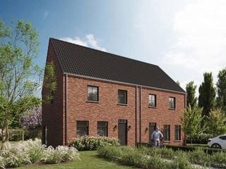 Deze woning bevindt zich op een steenworp van het centrum van Sint-Ulriks-Kapelle, een charmant dorpje doordrenkt van natuurlijke schoonheid. De woning wordt volledig op maat én sleutel-op-de-deur gebouwd waarbij de bouwstijl, indeling en zelfs de keuze van materialen en kleuren worden aangepast aan uw wensen, alles onder professionele begeleiding.<br />De voorbeeldwoning bestaat uit een ruime inkomhal, een open keuken, een leefruimte, een berging en een gastentoilet op de begane grond. Op de eerste verdieping bevindt zich een nachthal, drie slaapkamers, een toilet en een badkamer. De zolderverdieping biedt een volwaardige ruimte. Buiten is er een aangename tuin en voldoende ruimte voor een parkeerplaats.<br />Omgeven door weelderige velden en groene landschappen, biedt deze omgeving een betoverende setting voor natuurliefhebbers. Brussel ligt slechts op 11 km afstand. De E40 en de E19 zijn binnen 8 minuten bereikbaar met de auto, terwijl gebruikers van het openbaar vervoer een bushalte vinden op slechts 100 meter afstand.<br />De vermelde prijs is exclusief registratierechten op de grond en BTW op de constructiewaarde. Deze prijs geldt voor de bouw volgens het huidige plan en conform de afwerking en materialen zoals gespecificeerd in het lastenboek. Dit omvat onder andere een volledig ingerichte keuken, badkamer, toiletten, centrale verwarming, zonnepanelen, driedubbele beglazing, warmtepomp en vloerverwarming op het gelijkvloers en in de badkamer.