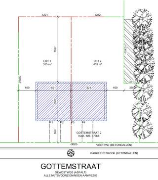 Dit perceel bouwgrond, gelegen in de Gottemstraat te Dentergem, heeft een oppervlakte van 358,29 m² en is bestemd voor een halfopen bebouwing —...