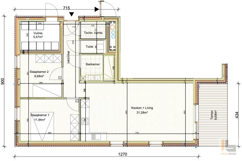 Nieuwbouwappartement met 2 slpks, terras en autostandplaats - foto 1