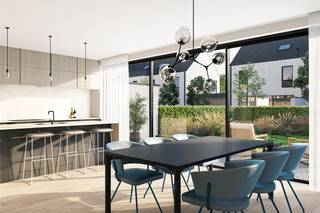 Lot 87 is een open bebouwing in moderne stijl op een grondopp. van 377 m² en met een totale bewoonbare oppervlakte van 168 m². Energieneutrale woning door doorgedreven isolatiepakket, ventilatiesysteem D, pakket zonnepanelen en warmtepomp. Daardoor geniet je een vrijstelling van onroerende voorheffing gedurende 5 jaar! Deze woning is dus klaar voor de toekomst en zorgt voor lage energiekosten.<br /><br />GELIJKVLOERS : inkom, wc, ruime living met open keuken, garage.<br />EERSTE VERDIEPING: 4 ruime slaapkamers, een aparte wc, een badkamer ingericht met ligbad, inloopdouche en badkamermeubel met dubbele lavabo, technische ruimte.<br /><br />Deze woning ligt in een nieuw woonproject in de Sint-Jozefstraat in Aalter. Prima ligging ! Centrum Aalter vlakbij, E40 zeer vlot bereikbaar, diverse sportmogelijkheden in de buurt. De woningen in deze verkaveling worden aangeboden met ingerichte badkamer, ingerichte keuken, bevloering en vloerverwarming.<br /><br />EXTRA TROEVEN: Westelijk georiënteerde tuin.<br /><br />Prijs excl. btw en kosten. Download de brochure op https://durabrik.immo/aalter Heb je vragen? Contacteer dan je bouwadviseur via 09 280 60 60 of mail naar info@durabrik.be<br /><br />* Beelden en oppervlaktes zijn indicatief.