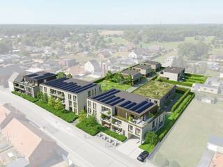 Nieuwbouwproject De Melkerij – Wonen in het groen in Mol Achterbos.<br /><br />Welkom in De Melkerij, een hedendaags nieuwbouwproject in het rustige Achterbos te Mol. Dit unieke woonproject combineert modern wooncomfort met een aangename, natuurlijke leefomgeving en biedt een gevarieerd aanbod voor starters, gezinnen én investeerders.<br /><br />De Melkerij bestaat uit 37 stijlvolle appartementen en 9 comfortabele woningen, beschikbaar met 1, 2 of 3 slaapkamers. Elk woontype werd zorgvuldig ontworpen met aandacht voor licht, ruimte en functionaliteit. Grote raampartijen en doordachte indelingen zorgen voor een aangenaam woongevoel, elke dag opnieuw.<br /><br />Een van de absolute troeven van De Melkerij is het groene, autoluwe binnengebied. Dit centrale park creëert rust, ontmoeting en verbondenheid tussen de bewoners. Hier geniet je van een veilige en groene omgeving, ideaal om te ontspannen, te spelen of gewoon tot rust te komen.<br /><br />De woningen en appartementen voldoen aan de hedendaagse normen op vlak van energiezuinigheid en wooncomfort. Duurzame materialen, moderne technieken en een kwalitatieve afwerking zorgen voor een toekomstgerichte woonoplossing met lage energiekosten.<br /><br />De Melkerij geniet van een uitstekende ligging in Achterbos, een rustige en groene deelgemeente van Mol. Je woont hier in de nabijheid van natuur, scholen, winkels en openbaar vervoer, met een vlotte verbinding naar het centrum van Mol en omliggende gemeenten.<br /><br />Voor dit nieuwbouwproject komt men onder bepaalde voorwaarden in aanmerking voor het verlaagd btw-tarief van 6% in plaats van 21%. Dit kan een aanzienlijke financiële meerwaarde betekenen voor wie De Melkerij als enige en eigen woning aankoopt of wanneer je de woning of het appartement aankoopt om te verhuren. Onze makelaars informeren je graag over de voorwaarden en mogelijkheden.<br /><br />Of je nu op zoek bent naar een nieuwe thuis of een interessante vastgoedinvestering, De Melkerij biedt een veelzijdig aanbod dat inspeelt op verschillende woonbehoeften.