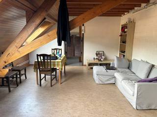 Appartement/studio in een mooi herenhuis, gelegen op de derde verdieping (geen lift). Uitstekende ligging in Gent, op wandelafstand van winkels, Citadelpark, openbaar vervoer, ... De indeling van de studio is de volgende: Leefruimte met eetplaats (meubels: kast, tafel, stoelen, zetel, bureau). Keuken met toestellen, badkamer met douche, toilet en lavabo, alsook wasmachine. Erboven mezzanine met slaapruimte. Direct vrij. Domicilie verplicht, geen studenten. Perfect voor een alleenstaande of koppel! Minimumcontract drie jaar. Direct vrij. Huurprijs 760 euro/maand + 130 euro/maand (verwarming, water, gemeenschappelijke kosten en brandverzekering). Er dient zelf nog een contract voor elektriciteit en internet te worden genomen.