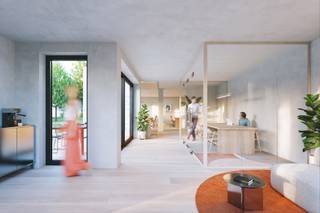 <p><span>Handelsruimte A.0.5 bevindt zich op het gelijkvloers in gebouw A en heeft een oppervlakte van 70m². Het beschikt over een privé terras van 10m².</span></p>
<p>Parkdomein Bloemenhof is een prachtig woonproject in hartje Ravels. De centrale ligging en de aandacht voor duurzame energie maken dit project uniek. <br />Er worden 24 moderne appartementen en 3 handelsruimtes gebouwd, met oppervlakten van 60m² tot 112m², allen met terras/tuin van 9m² tot 200m².</p>
<p>De ondergrondse parking is bereikbaar met de lift en biedt naast de bergingen ook een gemeenschappelijke fietsenberging.</p>
<p><strong></strong></p>
<p><strong>Mooi wonen in hartje Ravels</strong></p>
<p>Residentie Bloemenhof bevindt zich in een groene omgeving op een boogscheut van het kerkplein. Winkels, restaurants, cafés en scholen liggen op wandelafstand of zijn vlot bereikbaar. <br />De busverbindingen naar Turnhout en Tilburg zijn beschikbaar aan Ravels Kerk.</p>
<p><strong></strong></p>
<p><strong>Zin in een wandeling in de vrije natuur?</strong></p>
<p>Dan biedt het Gewestbos Ravels met zijn 850 hectare natuurgebied, het bezoekerscentrum ‘Boshuis’ en de vele wandelpaden geweldig veel mogelijkheden. Het gebied is ook toegankelijk voor ruiters en fietsers.</p>
<p>Het project wordt door LV-architecten omgetoverd tot een ware parel in Ravels. Met hun expertise weten ze een mooie balans tussen hedendaagse architectuur met een luxueuze uitstraling en gebruiksvriendelijkheid te vinden. Op die manier biedt het project niet alleen een moderne woning in een mooie omgeving, maar is er ook voldoende aandacht voor het leefcomfort.</p>
<p>De appartementen worden voorzien van vloerverwarming met warmtepomp. Die zorgt niet enkel voor verwarming, maar ook voor koeling. Zo voelt de woning in de winter gezellig warm aan en geniet je van een aangename temperatuurverlaging in de zomer. Het ventilatiesysteem D zorgt voor voldoende verluchting. <span>Je woonst is ook nog eens voorzien van zonnepanelen Zo hoef je je geen zorgen te maken om hoge energiekosten en kan je volop genieten van een aangenaam binnenklimaat. </span></p>
<p><strong></strong></p>
<p><strong>Fiscale voordelen, kwaliteitsmaterialen en energiezuinigheid</strong></p>
<p>Het project, gebouwd door aannemer Woestenborghs, wordt energiezuinig en doordacht gebouwd met oog voor detail alsook akoestische isolatie.<br /><br /><span>Parkdomein Bloemenhof wordt helemaal toekomstproof gerealiseerd en streeft naar een E-peil van 20. Hiermee legt de residentie de lat niet alleen hoger dan de huidige energienormen, maar biedt ze bewoners ook een vrijstelling van onroerende voorheffing over een periode van 5 jaar. Bovendien wordt het energieverbruik tot een minimum herleid door het gebruik van hernieuwbare energiebronnen. </span></p>
<p><strong>Beschermd als koper</strong></p>
<p>De verkoop van Residentie Bloemenhof geschiedt onder de Wet Breyne. Dit garandeert de koper uitgebreide bescherming en ontneemt alle risico’s. U betaalt in schijven naarmate de werken vorderen.</p>
<p><strong></strong></p>
<p><strong>Wil je graag meer weten over dit project?<br /></strong>Wij helpen je graag verder tijdens een afspraak op ons kantoor.<br /><br /><span>Ga naar “NIEUWBOUW” op www.vansweevelt.be voor een overzicht van alle beschikbare eenheden in onze nieuwbouwprojecten.</span></p>
<p>Dit is geen aanbod maar een onderhandelingsvoorstel. Alle informatie onder voorbehoud van materiële vergissingen en/of wijzigingen.</p>
<p></p>