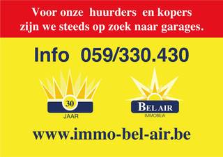 We hebben steeds garages te huur of te koop. Door sterke vraag zijn we echter steeds op zoek naar garage te huur of te koop voor ons clienteel...