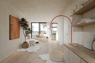 Prachtig nieuwbouwappartement met 2 slaapkamers en een groot zonneterras te Maldegem. Centrale locatie vlakbij de Markt, het Sint-Annapark en de talloze faciliteiten die Maldegem te bieden heeft.<br /><br />Het gaat om een kleinschalige residentie met slechts 3 appartementen, volledig opgetrokken in functie van de laatste energienormen. Het appartement wordt verwarmd a.d.h.v. een lucht/water warmtepomp in combinatie met vloerverwarming. <br /><br />Mogelijkheid tot het kiezen van uw eigen keuken, badkamer en vloeren.<br />Zo kunt u het appartement volledig inrichten naar uw eigen wens en smaak.<br /><br />Indeling: inkomhal met gastentoilet, een mooie leefruimte met toegang tot een groot terras vol in de zon, een prachtige open keuken voorzien van alle apparatuur en een praktische berging/wasplaats. Boven zijn er 2 volwaardige slaapkamers, een mooie badkamer en een apart toilet op de nachthal.<br /><br />Verplichting tot het aankopen van een gesloten garagebox aan de achterzijde.<br />Oplevering voorzien tegen de zomer van 2027.<br /><br />Alle informatie te bekomen via Willem Cauwels op tel. 050/89.27.70.