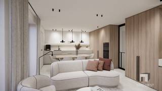 <p><span>T’LO is een eigentijds woonproject in Tessenderlo-Ham, ontworpen als een compacte, hoogwaardige residentiële ontwikkeling die comfort en functionaliteit centraal stelt. Het project bestaat uit 6 weldoordachte, moderne appartementen. </span></p><p><span> </span></p><p><span>0.2 - Gelijkvloers appartement - 81,99m2 - 2 slaapkamers beide met ensuite badkamer - Leefruimte met open keuken en aansluitend een terras.</span></p><p><span> </span></p><p><span>Architectuur en buitenruimte</span></p><p><span>De gevel combineert lichtkleurige baksteen en een overzichtelijke, evenwichtige vormgeving. Het dak met dakvensters geeft de leefruimte extra daglicht en draagt bij aan een frisse, luchtige uitstraling. Vooraan een groene enclave met twee aandachtige bomen en onderhoudsvriendelijk plantwerk, terwijl de oprit en privéparkeerplaatsen zorgen voor gemak en rust in de dagelijkse gang van zaken. </span></p><p><span> </span></p><p><span>Locatie en leefomgeving</span></p><p><span>Gevestigd in Hulst (Tessenderlo-Ham), geniet de woning van een rustige, residentiële omgeving met gemakkelijke toegang tot lokale voorzieningen zoals winkels, scholen en openbaar vervoer. De centrale ligging biedt een aangename balans tussen groen en bereikbaarheid, ideaal voor gezinnen en professionals die op zoek zijn naar kwaliteit in een rustige setting.</span></p><p><span> </span></p><p><span>Status en oplevering</span></p><p><span>T’LO - werken zijn reeds gestart! De vooropgestelde opleveringsdatum is eind 2026; geïnteresseerden worden uitgenodigd om contact op te nemen voor de laatste stand van zaken en beschikbare opties. Dit project combineert comfort, moderniteit en een doordacht ontwerp in een aantrekkelijke, kleinschalige setting.</span></p><p><span> </span></p><p><span>Waarom kiezen voor dit project</span></p><p><span>- Unieke, compacte woning met hoogwaardige afwerking en doordachte indeling;</span></p><p><span>- Leuke terrassen en privateparking op eigen terrein</span></p><p><span>- Moderne keuken met eiland en geïntegreerde apparatuur</span></p><p><span>- Warme, tijdloze afwerking met natuurlijke materialen</span></p><p><span>- Rustige maar toch goed verbonden locatie in Tessenderlo-Ham</span></p><p><span> </span></p><p><span>Neem contact op voor een project presentatie, aanvullende details en om de mogelijkheden van deze bijzondere woning zelf te beleven.</span></p><p><span> </span></p><p><span>Jouw visie </span></p><p><span>Onze Expertise</span></p><p><span>Jeroen helpt je graag verder</span></p><p><span>Bel 0478/766.000</span></p>
