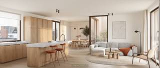 <p><span><u><strong>Mogelijkheid voor aankoop à 6% BTW</strong></u></span><br /><br /><strong>Betreft een 2 slaapkamer appartement (BVO 114,50m²) met terras (10,94m²).</strong><br /><br />HIGH-END NIEUWBOUWPROJECT met tijdloze elegantie en VERFIJNDE LUXE in het LEVENDIGE HART VAN OUDENAARDE. RESIDENTIE VERDURE belichaamt hoogstaande woonkwaliteit met een harmonieus samenspel van ESTHETIEK, COMFORT EN DUURZaamheid. Gelegen op de hoek van de Verdurestraat en de Stationsstraat, verenigt dit EXCLUSIEVE PROJECT ACHT STIJLVOLLE APPARTEMENTEN EN EEN COMMERCIËLE RUIMTE, ontworpen met oog voor detail en finesse. De bewoonbare oppervlaktes variëren van 82 M² TOT 144 M², met één tot drie slaapkamers, royale indelingen en overvLOEDIGE LICHTINVAL VIA GROTE RAAMPARTIJEN. De RUIME LEEFTERRASSEN TOT 27 M² vormen een verlengstuk van het interieur en creëren een SERENE WOONBELEVING. Op wandelafstand van BOETIEKS, GASTRONOMIE en openbaar vervoer, staat Verdure symbool voor STEDELIJK WONEN MET GRANDEUR en een doordachte architecturale signatuur. PARKEERPLAATSEN zijn optioneel beschikbaar.</p>

<p><br />Adres: Verdurestraat 7 te Oudenaarde</p>