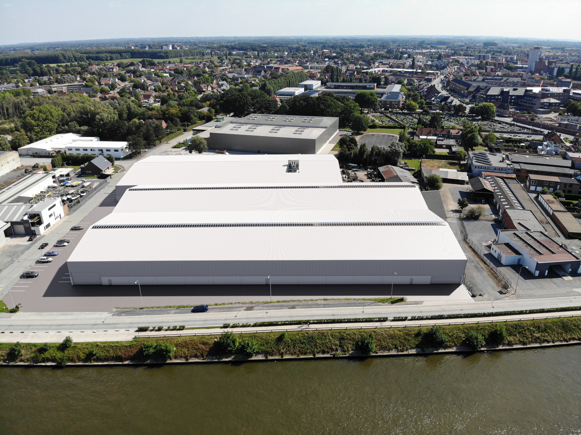 Bedrijfsgebouw van +/- 15.000 m² met VH: 9,5m in Deinze - foto 1