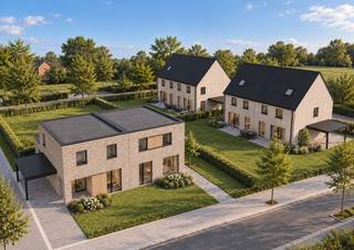 <ul>
<li>6 stijlvolle halfopen bebouwingen</li>
<li>3 tot 4 ruime slaapkamers</li>
<li>Zonnige tuinen en privatieve parkeerplaats</li>
<li>Afwerking naar eigen smaak</li>
<li>Energiezuinige woningen volgens de nieuwste normen</li>
</ul>
<br />OMGEVING<br />In de Klaverstraat in Denderleeuw wordt dit nieuwe project met zes moderne halfopen woningen gerealiseerd. De rustige en kindvriendelijke ligging vormt een ideale uitvalsbasis voor wie comfortabel wil wonen met alle voorzieningen binnen handbereik.<br /><br />Dankzij de nabijheid van scholen, buurtwinkels, sport- en recreatiemogelijkheden geniet u hier van een aangename woonomgeving. Bovendien bevindt het station van Denderleeuw zich op korte afstand, waardoor Brussel, Gent en Aalst vlot bereikbaar zijn. Ook de E40 biedt een uitstekende verbinding voor dagelijkse verplaatsingen.<br />Hier woont u in een groene en rustige buurt, met het comfort van een centrale ligging.<br /><br />INDELING<br />De woningen beschikken over een bewoonbare oppervlakte van 154 tot 160 m² en werden ontworpen met veel aandacht voor ruimte, lichtinval en wooncomfort.<br /><br />Op het gelijkvloers bevindt zich een inkomhal met gastentoilet, een ruime en lichtrijke leefruimte met open keuken en zicht op de tuin, alsook een praktische berging. Woningen 1 en 2 beschikken over een slaapkamer op de benedenverdieping die uiteraard ook kan dienstdoen als bureau of hobbykamer. Op de verdieping zijn drie volwaardige slaapkamers, een badkamer en een apart toilet voorzien. Nood aan extra ruimte? Dan is het afwerken van de zolderverdieping een perfecte oplossing.<br /><br />Elke woning beschikt over een privatieve parkeerplaats en een aangename tuin waar u in alle rust kunt genieten van het buitenleven.<br />Bovendien krijgt u de mogelijkheid om de afwerking volledig af te stemmen op uw persoonlijke voorkeuren. Dankzij de energiezuinige technieken en duurzame materialen bent u verzekerd van een comfortabele woning die klaar is voor de toekomst.<br /><br />E-PEIL 30<br />Dankzij energiezuinige technieken hebben deze woningen een gunstig E-peil. Je geniet hierdoor van een optimaal wooncomfort en een efficiënte energievoorziening die klaar is voor de toekomst.<br /><br />6% BTW<br />De woningen 1 en 2 voldoen aan de voorwaarden om aan 6% btw aangekocht te kunnen worden.<br /><br />Benieuwd om deze woningen verder te ontdekken? Bel ons op 09 394 67 95 of stuur een mailtje naar info@potrell.be voor een afspraak!<br /><br />WONING OP MAAT | JOUW WONING, JOUW STIJL<br />Maak van deze woning jouw droomhuis op maat! Voeg je eigen smaak en persoonlijkheid toe en kies zelf de keuken, vloer en badkamer van jouw instapklare woning. Een eigen stek op maat van jouw wensen en stijl. Jij kiest, Potrell voert uit. Zo makkelijk is het!