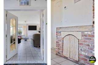 INSTAPKLARE WONING MET RUIME INDELING EN UITSTEKENDE BEREIKBAARHEID IN HERK-DE-STAD<br /><br />Op zoek naar een woning met ruimte, licht en een doordachte indeling op een vlot bereikbare locatie?<br />Deze gelijkvloerse woning op een hoekperceel is gelegen in de Molenstraat te Herk-de-Stad en geniet van een centrale ligging met een vlotte verbinding naar Hasselt, Sint-Truiden en belangrijke invalswegen. Winkels, scholen en andere voorzieningen bevinden zich in de nabije omgeving.<br /><br />Bij het betreden van de woning komt u in een ruime inkomhal die toegang geeft tot de verschillende leefruimtes. De lichtrijke leefruimte met grote raampartijen zorgt voor een aangename woonbeleving en biedt een mooi zicht op de tuin. Aansluitend bevindt zich de keuken, die functioneel is ingericht en mogelijkheden biedt om deze verder naar eigen smaak te moderniseren.<br /><br />De woning beschikt over drie volwaardige slaapkamers, wat ze bijzonder geschikt maakt voor gezinnen of voor wie extra ruimte wenst.<br /><br />Een absolute troef is de volledige ondergrondse kelderverdieping met geïntegreerde garage, die niet alleen plaats biedt voor het parkeren van een wagen, maar ook tal van extra opbergruimtes.<br /><br />Daarnaast werden de spouwmuren recent nageïsoleerd met PUR-schuim, wat bijdraagt aan een betere energie-efficiëntie. Overal zijn bovendien rolluiken aanwezig, wat zorgt voor extra comfort en privacy.<br /><br />De tuin rondom de woning en de hoekligging creëren een open gevoel, extra lichtinval en een aangenaam wooncomfort.<br /><br />Een ruime en praktisch ingedeelde woning op een centrale en uitstekend bereikbare locatie.<br /><br /><br />Voor meer info of een bezoek ter plaatse, contacteer ons op 0478 12 32 49 of mail naar ralph@vestio.com