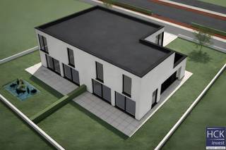 <strong>GENIET VAN MOGELIJKHEID VERLAAGD BTW TARIEF 6% (cfr. voorwaarden)</strong><br /><br /><br /><strong>De ligging</strong><br />Vlakbij zowel het centrum van Ouwegem als Zingem wordt deze l<strong>uxueuze halfopen nieuwbouwvilla</strong> gerealiseerd op een perceel van 426 m² groot. Op een <strong>strategische locatie </strong>met <strong>rechtstreekse verbinding tot de N60</strong> waardoor centrumstad Gent op nog geen 20 min. rijden bereikbaar is. Het openbaar vervoer stopt vlakbij, alsmede is het station van Zingem niet veraf. <br /><br /><strong>De woning</strong><br />De woning vormt <strong>architecturaal één dynamische eenheid</strong> met de naastgelegen woning, doch beschikt over zijn <strong>eigen unieke invulling</strong>. Er zijn ondermeer <strong>5 slaapkamers</strong> ter beschikking, een inpandige garage alsook een royale woonkamer/leefkeuken met zicht op de tuin. Doorheen de woning zijn er talrijke raampartijen aanwezig dewelke zorgen voor <strong>maximale versterking van natuurlijk daglicht</strong> binnenin.<br /><br />Als koper kan u momenteel de woning nog <strong>geheel naar eigen wens personaliseren</strong>, zowel naar afwerking, technieken, alsook budget.<br /><br /><strong>De indeling</strong><br />Gelijkvloers: inkomhal - afzonderlijk toilet - slaapkamer 1 (of bureau) - garage/annex berging - woonkamer met open keuken;<br />Verdieping: nachthal - afzonderlijk toilet - badkamer - slaapkamer 2 - slaapkamer 3 - slaapkamer 4 - slaapkamer 5.<br /><br /><strong>Kenmerken</strong><br />- oppervlakte perceel: 426 m²<br />- bruto bewoonbare oppervlakte: 218 m²<br />- aluminium ramen<br />- warmtepomp + vloerverwarming<br />- regenwater: 10.000 liter<br />- zonnepanelen<br /><br /><strong>Troeven</strong><br />- strategische locatie<br />- architecturaal één dynamische eenheid<br />- unieke invulling per woning<br />- riante woonoppervlaktes<br />- BEN-woning (E-peil lager dan E30)<br /><br />Per woning werd een <strong>gedetailleerd lastenboek </strong>uitgewerkt waarin de afwerkingkeuzes, inbegrepen in de aannemingsprijs van elke woning, werden bepaald. De plannen en het lastenboek kan u verkrijgen op aanvraag.<br /><br />Voor meer informatie of een bezoek ter plaatse reageer via het contactformulier of stuur naar info@hckinvest.be