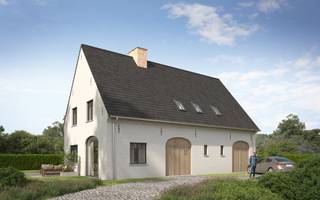 In een rustige, groene straat op slechts 2 kilometer van de Markt van Oudenaarde vind je deze vrijstaande nieuwbouwwoning. Je woont hier in een landelijke sfeer, omringd door bomen, met alle voorzieningen binnen handbereik. Ideaal voor wie op zoek is naar rust, ruimte en comfort zonder in te boeten op bereikbaarheid.

De woning heeft een minimalistische en hedendaagse architectuur en is uitgerust met moderne technieken die bijdragen aan een duurzaam en energiezuinig leven. De inkomhal verwelkomt je met een apart gastentoilet. De lichtrijke leefruimte met open eetkamer en salon sluit naadloos aan op de open keuken, die je volledig naar eigen smaak kan inrichten. Op de benedenverdieping is er eveneens een slaapkamer met inloopdouche. De inpandige garage en ruime berging zorgen voor extra comfort en praktische opbergruimte.

Op de verdieping bevinden zich 3 volwaardige slaapkamers, een badkamer, een apart toilet, een dressing en een polyvalente ruimte. De ruime tuin is perfect om volop te genieten van de zon en de rust die deze locatie biedt.

Dankzij de combinatie van een warmtepomp, vloerverwarming en zonnepanelen haal je een E-peil van E20. Bovendien heb je als koper de vrijheid om zelf de afwerkingsmaterialen te kiezen voor keuken, badkamer, vloeren en binnendeuren, zodat je deze woning helemaal kan afstemmen op jouw persoonlijke stijl en wensen.

Benieuwd naar deze unieke woning in Oudenaarde? Neem gerust contact met ons op en ontdek alle mogelijkheden.