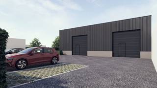 Achter het nieuw opgetrokken appartementsgebouw in hartje Ichtegem bevindt zich deze nieuwbouw KMO-unit van 196 m².Voorzieningen:- De buitenwanden...