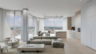 Eén van de iconische gebouwen die de skyline van Antwerpen vormen.Wonen in het centrum van de Stad, aan het vernieuwde operaplein, op de kroon van de...