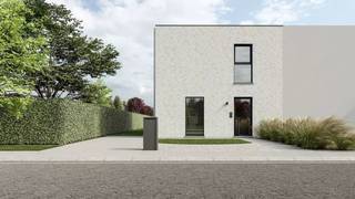 Energiezuinige nieuwbouwwoning met 3 slpks op een perceel van 4a 89ca, rustig gelegen in een residentiële woonwijk, met een vlotte verbinding naar omliggende gemeentes, doch nabij scholen, winkels, en andere faciliteiten. Het perceel betreft lot 2 van het verkavelingsplan. Bewoonbare oppervlakte: 136 m².<br />Prijs reeds inclusief aankoop bouwgrond! Prijs exclusief kosten, BTW en registratierechten.<br />Bestuursmaatregelen in het maatregelenregister: nee<br /><br />INDELING WONING: GELIJKVLOERS: Inkomhal met apart toilet, berging, en een open leefruimte met keuken met een prachtig uitzicht op achterliggende tuin. <br />EERSTE VERDIEPING: 3 ruime slaapkamers; een badkamer met aansluitende technische ruimte.<br /><br />Afwerking woning: Ruwbouw winddicht, Sanitaire leidingen (inclusief hergebruik van regenwater), Elektriciteit,<br />warmtepomp, Pleisterwerken, Isolatiewerken en chape, EPB berekening, Trap in rubberwood, Ventilatiesysteem D+, Kostprijs architect en veiligheidscoördinatie inclusief Zonnepanelen, afgewerkte keuken, Sanitaire toestellen, Tegelvloeren in de volledige woning, Binnendeuren in tubespaan, reeds voor geschilderd.<br /><br />Het perceel heeft een straatbreedte van 10m en -diepte van 50m. Mogelijkheid tot het bouwen van een open bebouwing met een façade van ong. 7m en een diepte van 17m (gelijkvloers), en 12m (eerste verdiep). Afstand van zijdelingse perceelsgrens is 3m. Bouwhoogte: maximaal 2 bouwlagen onder de kroonlijst.<br /><br />Wij realiseren dit project in samenwerking met AVL Woningbouw. De afbeeldde render van de woning is een voorbeeld. Onder voorbehoud van het verkrijgen van een omgevingsvergunning.<br />Details verkavelingsvoorschriften te raadplegen via limburgsvastgoed.be.<br /><br />Voor meer info bel Jeff op 0472/04.26.49 of 011/22.19.17 - jeff@limburgsvastgoed.be of limburgsvastgoed.be