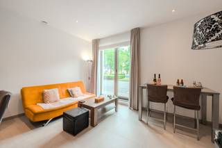 Ready to move in apartment for sale located on the ground floor of the recent Pont Albert Residence, Pieter Deswartelaan 1A. The apartment is located near the Kaai, the tram stop and within walking distance of the marina and the Market. Shared bicycle storage in the building. Sales under registration fees.Layout:- entrance hall- living room with open kitchen- storage room with washing machine connection- bathroom with walk-in shower and sink- spacious bedroomAdvantages:- A-label + floor heating- communal bicycle shed- WC and rainwater washing machine- possibility to purchase a garage box worth 35,000 EURAre you looking for a ready-to-move-in apartment or an investment? Don't hesitate to contact us!Register of measures: pending