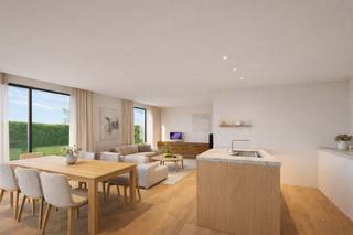 In een rustige, groene woonwijk in Bottelare (Merelbeke) bevindt zich deze stijlvolle nieuwbouwwoning, ontworpen door...