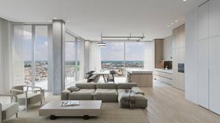 Royaal appartement van 194 m² op de 26e verdieping met een fenomenaal uitzicht en een zonnige zuidoriëntatie. Het appartement beschikt over 2 slaapkamers, een volledig uitgeruste keuken, 2 badkamers en twee terrassen. Een extra berging op dezelfde verdieping zorgt voor extra comfort.<br /><br />Antwerp Tower is een iconische woontoren in het bruisende hart van Antwerpen. Dankzij de centrale ligging geniet u van een uitstekende bereikbaarheid, met winkels, restaurants, cultuur en openbaar vervoer op wandelafstand. De hoogwaardige afwerking, moderne architectuur en exclusieve voorzieningen maken van Antwerp Tower een unieke woonomgeving waar comfort, luxe en stadsleven perfect samenkomen.
