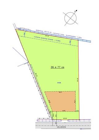 Centraal gelegen perceel grond te Geel - Larum voor gelegen op 26a 77ca met achteraan zicht op een beschermd dorpsgezicht "omgeving van de...