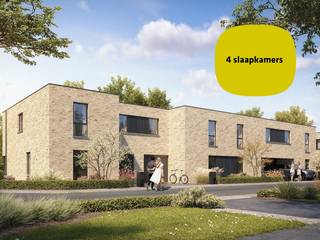 Lot 7 is een halfopen bebouwing in de moderne stijl.GELIJKVLOERS inkom, wc, ruime living met open keuken, garage met bergruimte.EERSTE VERDIEPING: 4...