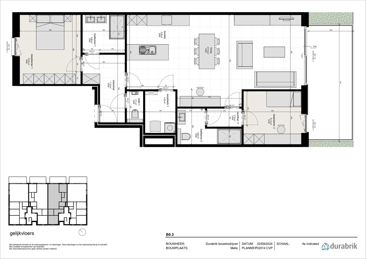 Ruim BEN-appartement met 2 slaapkamers - foto 2