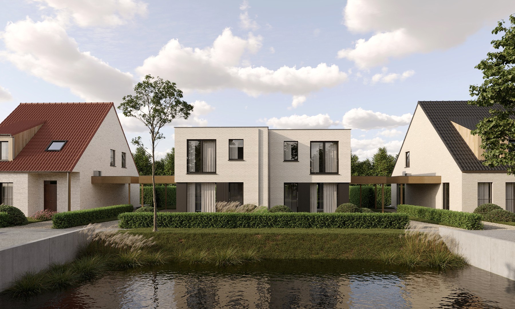 Prachtige moderne halfopen bebouwing in een groene omgeving nabij het kanaal Plassendale-Nieuwpoort te Leffinge - foto 1