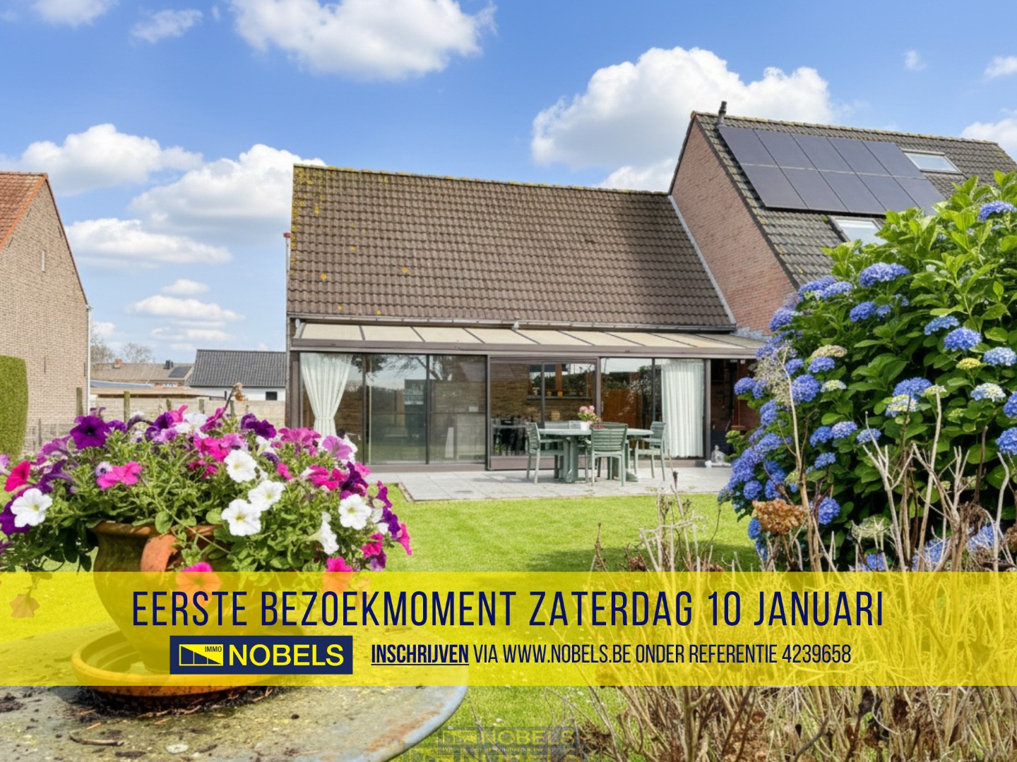 Te koop, perfect onderhouden halfopen woning met uitzicht op de velden te Kruisem - foto 1