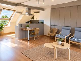 Deze studio biedt alles wat je nodig hebt voor een comfortabel verblijf en wordt volledig bemeubeld verhuurd voor een korte periode van 6 maanden.<br /><br />Bij binnenkomst tref je een inkomhal met vestiairekast en berging, wat zorgt voor een praktische indeling en voldoende opbergruimte. De ruime woon- en slaapkamer is voorzien van een laminaatparketvloer en ingemaakte kasten.<br /><br />De ingerichte keuken is voorzien van de nodige toestellen en servies. Daarnaast beschikt de studio over een ingerichte badkamer. Een extra berging zorgt voor opslagmogelijkheden. <br /><br />Voor optimaal comfort is de studio voorzien van centrale verwarming en airconditioning. Het gebouw beschikt over een fietsenberging op het gelijkvloers en is uitgerust met een lift, waardoor toegankelijkheid gegarandeerd is.<br /><br />De huurprijs bedraagt €675 per maand, met vaste kosten van €40 per maand en is beschikbaar vanaf september 2026<br /><br /><br /><br />Ben je op zoek naar een volledig ingerichte studio voor een korte huurperiode? Neem dan snel contact met ons op voor meer informatie of om een bezichtiging in te plannen.