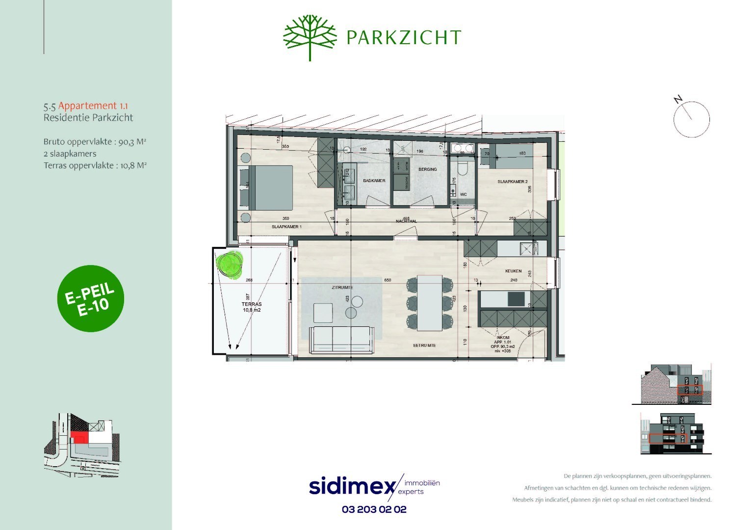 2 slpk appartement van ca. 88,5 m² en een terras van ca. 10m² - foto 5