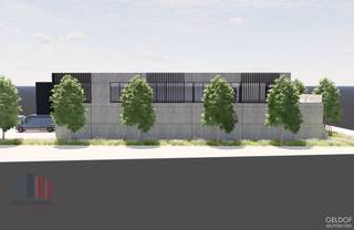Functioneel nieuw te bouwen bedrijfsgebouw bestaande uit een casco magazijnruimte van 776 m² in combinatie met een casco kantoorruimte van 130 m²...