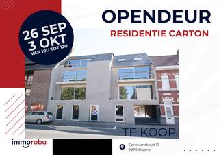 Gelijkvloers 2 slaapkamer nieuwbouwappartement met ruim terras en tuin! Aankoop met 6% BTW mogelijk.<br /><br />Dit gelijkvloers appartement biedt een perfecte balans tussen comfort en functionaliteit. Met directe toegang tot een privéterras en tuin, geniet u van optimale buitenruimte in een rustige omgeving. Het interieur is ruim met moderne afwerking en grote raampartijen die zorgen voor veel natuurlijk licht.<br />Aankoop met 6% BTW mogelijk (mits te voldoen aan de voorwaarden).<br /><br />Kenmerken:<br /><br />- 2 slaapkamers<br />- Open leefruimte met toegang tot het terras<br />- Volledig uitgeruste keuken<br />- Vloerverwarming via warmtepomp<br />- Mogelijkheid tot aankoop garage of carport<br />- Privé tuin<br /><br />Wees welkom op onze opendeur: 26 sept & 3 okt van 10h tot 12h. <br />Wenst u meer informatie over dit appartement?<br /><br />Neem dan contact op met Sylvie van Immo Roba via sylvie@immoroba.be of 09 388 53 53.<br /><br />#immoroba #zulte #waregem
