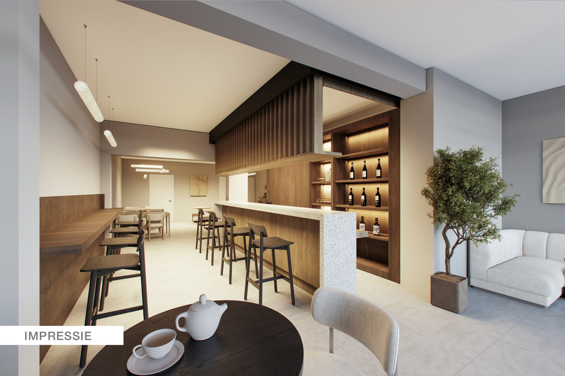 Interessante handelswoning en achterliggende woning in het centrum van Sint-Lenaarts - foto 1