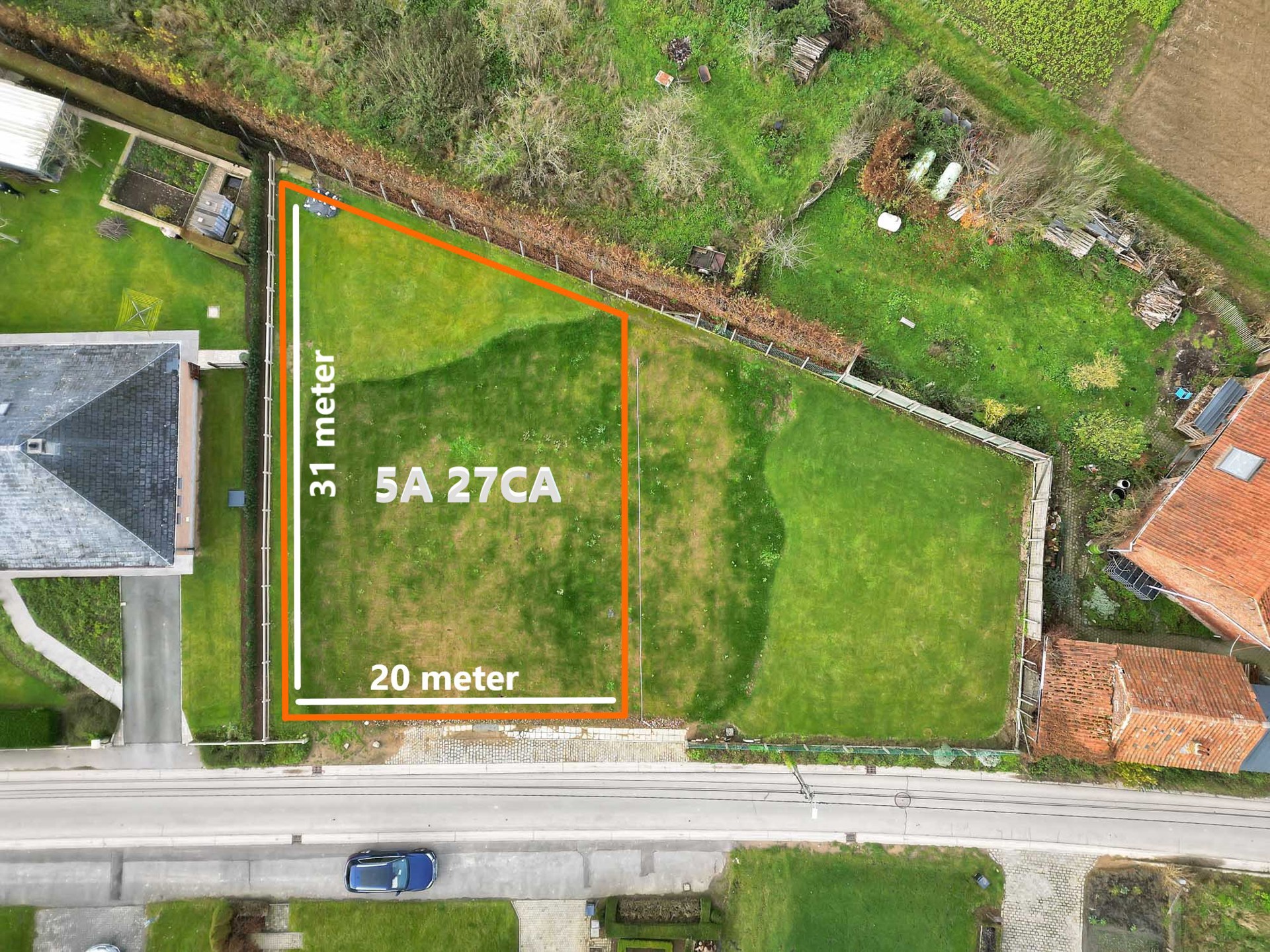 Perceel grond voor open bebouwing op 5a 27ca - foto 1