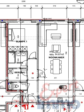 Gelijkvloers - nieuwbouw stijlvolle appartement (1 slpk) met garage in Residentie Monique, Desselgem, TE HUUR via EXPERT-IMMO - photo 4