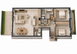 Dit aantrekkelijk gelijkvloers appartement in Kluisbergen biedt een comfortabele en ruime woonomgeving met een bewoonbare oppervlakte van 99 m². Het beschikt over twee lichte slaapkamers die ideaal zijn voor een gezin of als werk- en hobbyruimte. De goed onderhouden badkamer garandeert gemak en comfort in uw dagelijkse routine.<br /><br />Naast de praktische indeling geniet u van twee terrassen waar u volop kan genieten van de omliggende tuin. Bovendien beschikt het appartement over een carport en een private berging in de kelder, wat extra gemak en opbergruimte biedt.<br /><br />Dankzij de ligging op het gelijkvloers kunt u volop genieten van de rust en het groen rondom het appartement. Deze woning is perfect voor wie op zoek is naar een ruime en aangename woonplek in Kluisbergen, met comfort en leefkwaliteit in een rustige buurt.