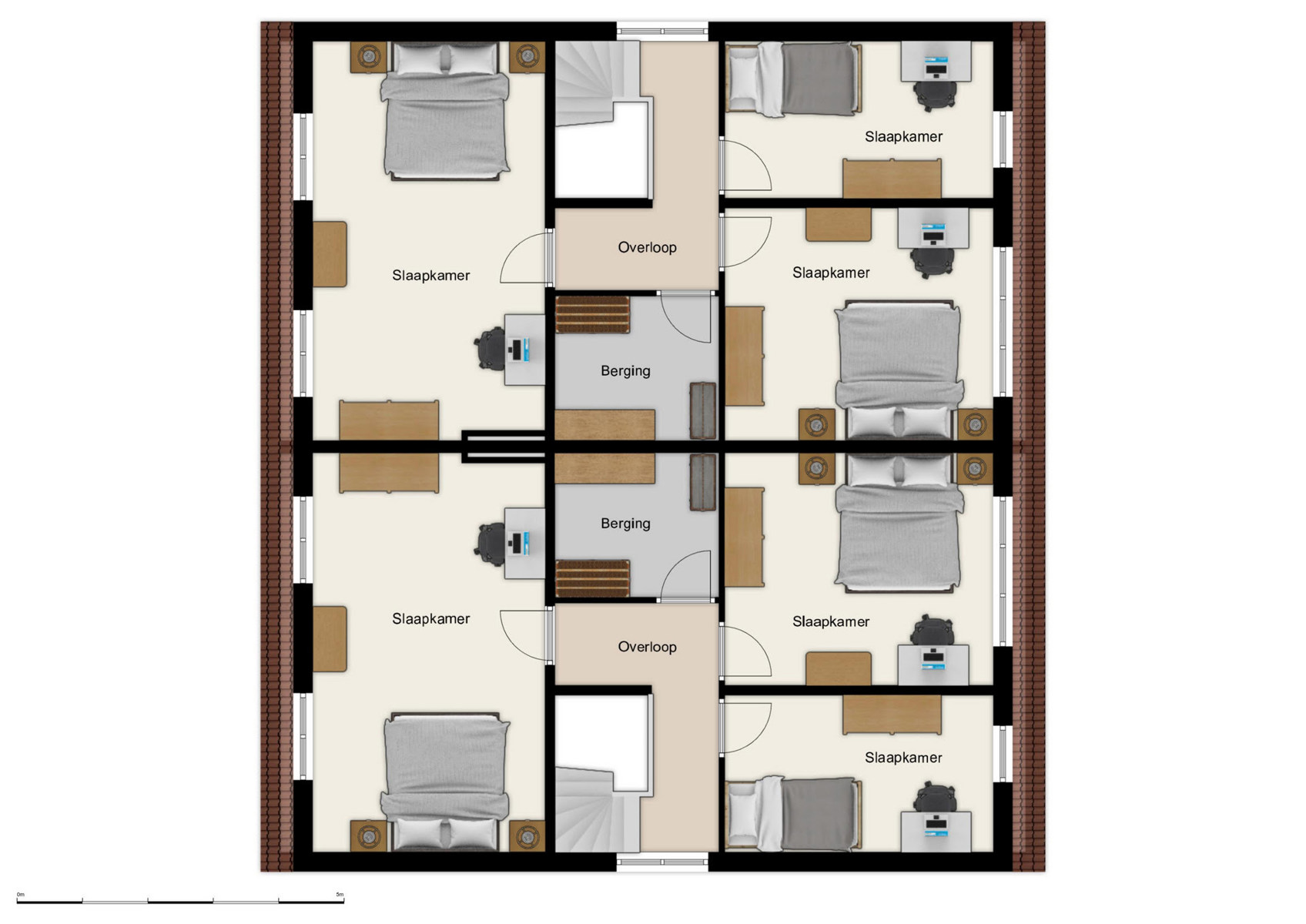 OPBRENGSTEIGENDOM 4 APP + 4 GARAGEBOXEN + TUIN - foto 5