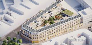 Lichte kantoorruimte te huur in een project bestaande uit 79 appartementen en 56 parkeerplaatsen in de kelder.Strategische ligging vlakbij het Gare...