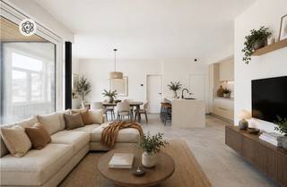 Bent u op zoek naar een ruim, energiezuinig gelijkvloers appartement in Sint-Baafs-Vijve, op wandelafstand van de Leie? Ontdek dit stijlvolle hoekappartement in residentie De Rembrandt, waar kwaliteit, comfort en een uitstekende ligging samenkomen.Met een bewoonbare oppervlakte van 128,61 m² geniet u van een lichtrijke leefruimte met open, volledig uitgeruste keuken en aansluitende berging. Via de leefruimte bereikt u het gezellige terras van 7,40 m², ideaal om in alle rust te ontspannen. Verder beschikt het appartement over 2 volwaardige slaapkamers, een ruime badkamer met douche, ligbad en dubbele lavabo en een apart gastentoilet.Dankzij vloerverwarming met individuele regeling, privatieve zonnepanelen en een E-peil 19 woont u bijzonder energiezuinig. Bovendien geniet u gedurende 5 jaar van 100% vrijstelling van onroerende voorheffing. Mits u aan de voorwaarden voldoet, kan dit appartement bovendien aangekocht worden aan het verlaagde btw-tarief van 6%.De residentie ligt centraal, met een vlotte verbinding naar Wielsbeke, Waregem en Oostrozebeke. De Oude Leie-arm, OC Den Aert, winkels en tal van wandel- en fietsroutes bevinden zich vlakbij. Een garage en extra berging zijn optioneel aan te kopen.Interesse? Contacteer Luna via luna@immobeguin.be voor meer informatie of een bezoek.