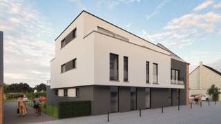 HAALTERT - Ontdek dit kleinschalige en kwalitatieve nog op te richten nieuwbouwproject in het hart van Haaltert, bestaande uit 5 stijlvolle en energiezuinige appartementen met telkens 2 slaapkamers.  Een unieke kans voor zowel eigenaars-bewoners als investeerders!<br /><br />Dit project werd ontworpen met aandacht voor licht, ruimte en leefcomfort. De grote leefruimtes met open keuken, grote raampartijen en ruime terrassen (tuin op het gelijkvloers) zorgen voor een moderne, aangename woonbeleving.<br />De afwerking gebeurt volledig in overleg met de koper, zodat het appartement kan worden afgestemd op uw persoonlijke smaak en wensen (keuken, badkamer, vloeren, binnendeuren…).<br /><br /><br />Troeven: Mogelijkheid tot aankoop aan 6% BTW (indien voorwaarden voldaan),  energiezuinig (BEN normen), warmtepomp (warmte, koeling), vloerverwarming, hedendaagse architectuur en kwalitatieve afwerking, ruime terrassen, parkeerplaatsen en garages beschikbaar achteraan het gebouw,....<br /><br />Aankoop onder gesplitst stelsel <br /><br />Info: 053/60.65.60