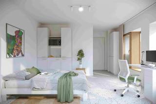 <p><span>Full-fledged studio with independent layout and ample living space. Suitable for students who consciously choose for more autonomy.<br />First floor, easily accessible by stairs or elevator, with use of the shared facilities of the residence.<br />The unit is part of Student Residence </span><span>Burgemeester</span><span>: a high-quality student project with 41 quality student rooms and studios in the Blijde Inkomststraat in Leuven, within walking distance of faculties, train station and the city center. </span></p>