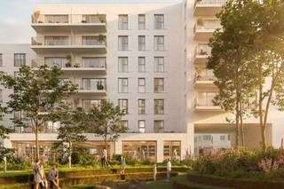 VALDOR PARK - Appartement B1.08.04<br />3 slaapkamers | 8ste verdieping | 114,57 m2 | Terras 12,3 m2<br />VALDOR PARK is een hedendaags woonproject aan de groene rand van Brussel, in Sint-Lambrechts-Woluwe, rond een centrale groene binnentuin en vlot bereikbaar via E40, R0, R22 en metro.<br />Dit royale, zuidgerichte 3-slaapkamerappartement op de 8ste verdieping van de SKY-toren biedt 114,57 m2 met een terras van 12,3 m2 en prachtig open uitzicht - de perfecte familiewoning op hoogte.<br />De troeven:<br />- Royale indeling met 3 volwaardige slaapkamers<br />- Scherpe instapprijs voor een 3-slaapkamer in de SKY-toren<br />- Zuidgericht en hoog gelegen op de 8ste verdieping met open zichten<br />- Toplocatie vlak bij metro Roodebeek en Alma<br />- Duurzaam energieconcept met geothermie en passieve koeling<br />- Komt in aanmerking voor 6% BTW (onder voorwaarden)<br />Meer info: valdorpark.be