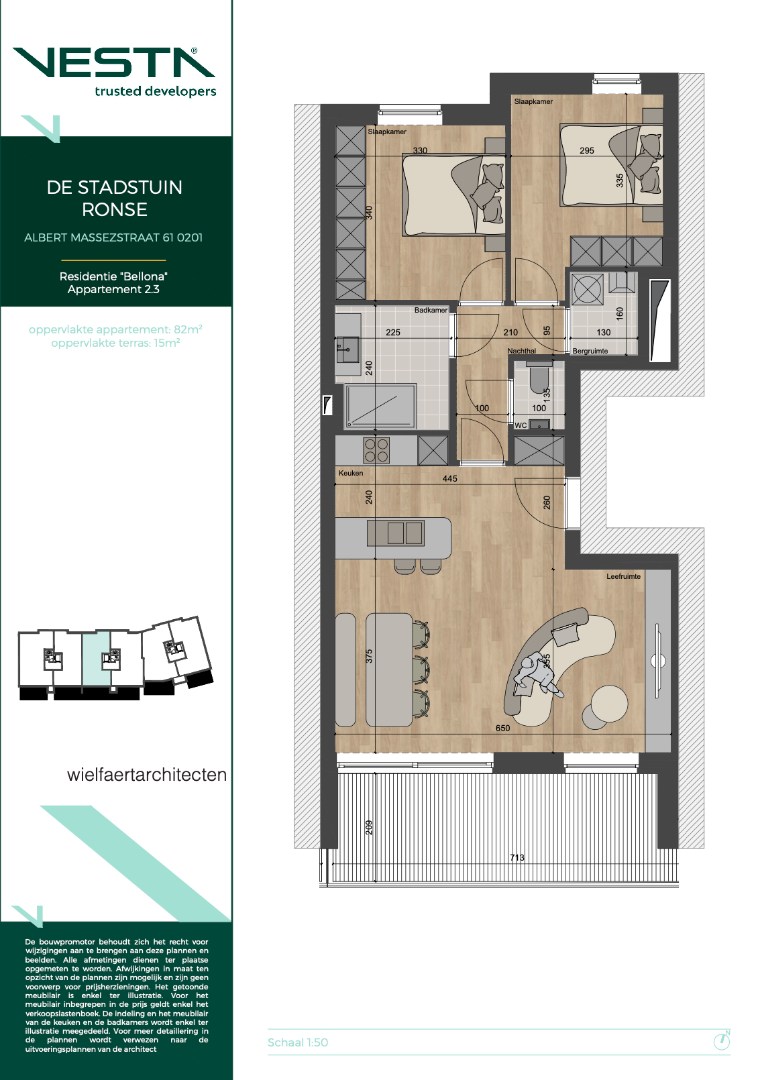 Appartement à vendre à Renaix avec 2 chambres - photo 3