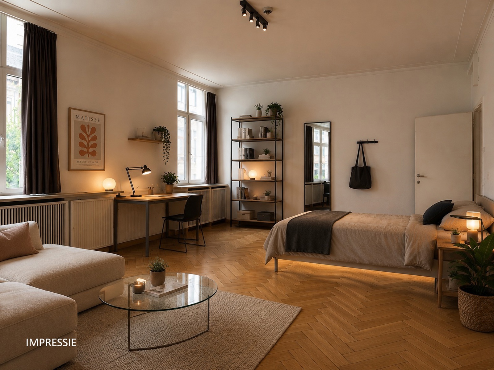 Ruime lichtrijke studentenkamer 42m² - foto 3